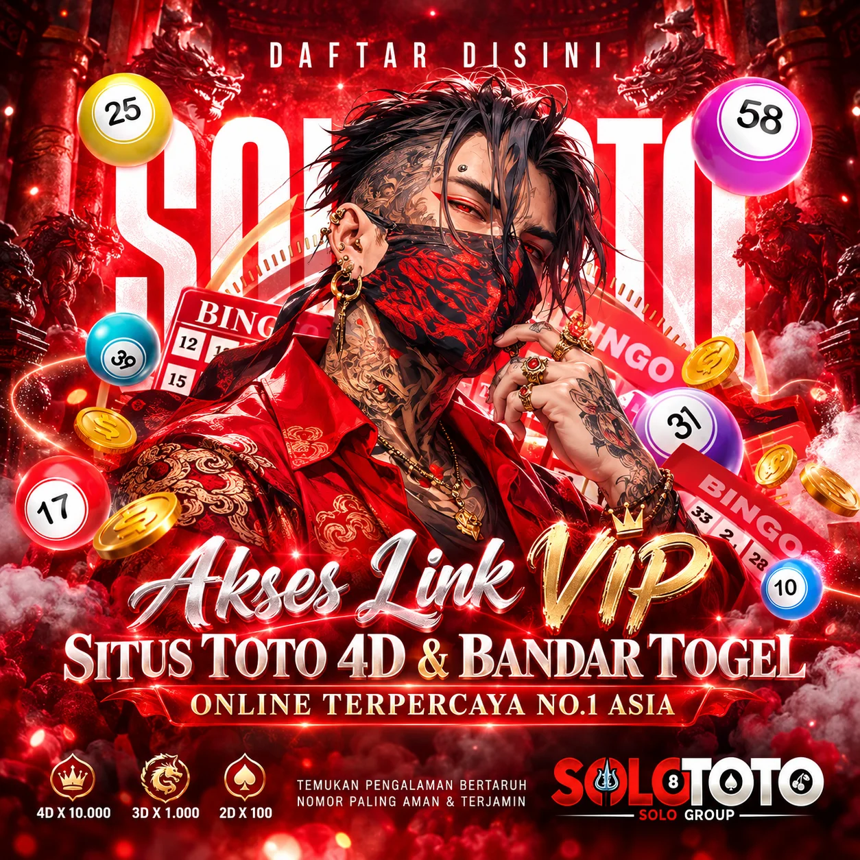 SOLOTOTO : Akses Link VIP Situs Toto 4D & Bandar Togel Online Terpercaya No.1 Asia